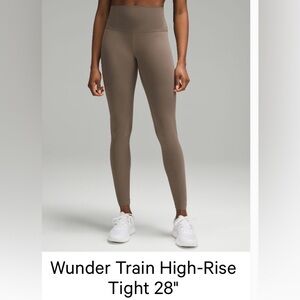 Lululemon Wunder Train High Rise leggings 28”